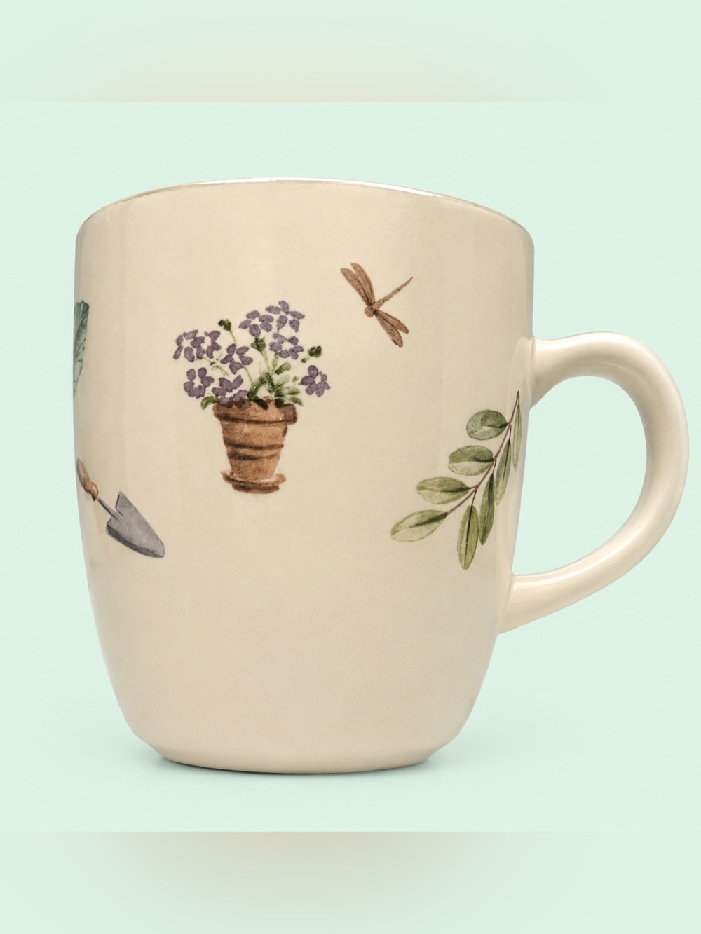 Pfaltzgraff Perennials Cream Ceramic Mug 💜💚🍃🪻💜💚
